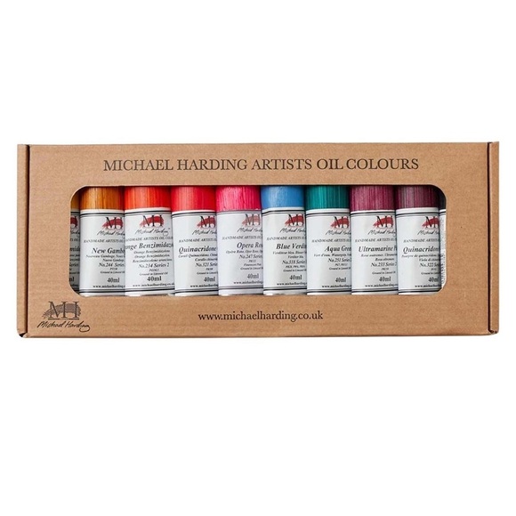 Michael Harding Oil Color, Brick Lane Set, 40ml Tubes with Paintbrushes NEW - Picture 2 of 6